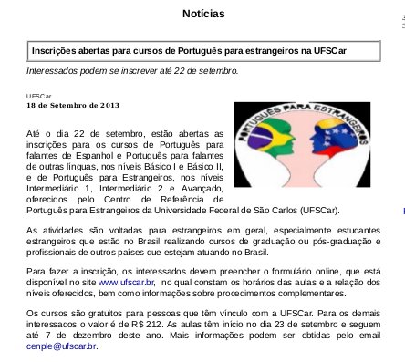 1ª aula de Português para estrangeiros 