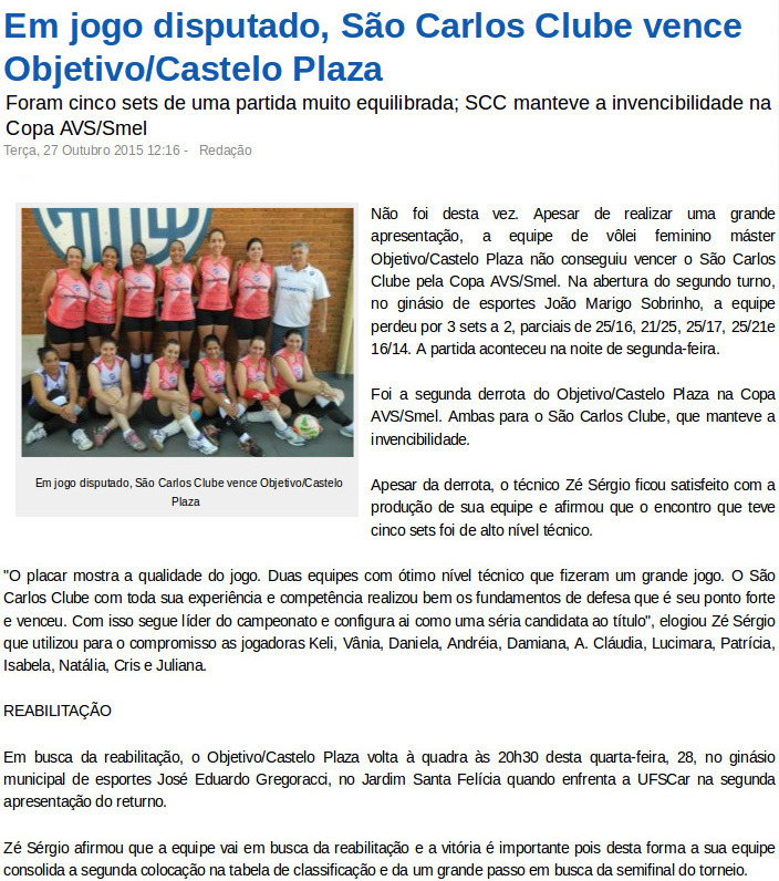 São Carlos Clube - Esportes